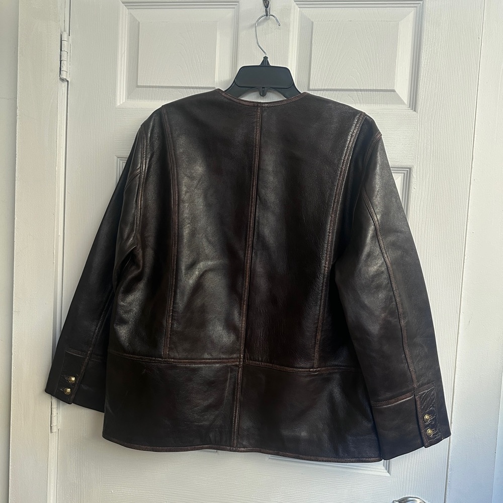 Jerem Long Distressed Leather Jacket - Picture 5 of 8